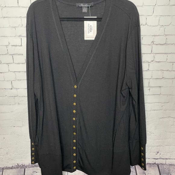 NWT BOUTIQUE BERRY BURGUNDY Snap Cardigan Plus ONLY PURPLE 3XL Plus Size - Picture 5 of 12